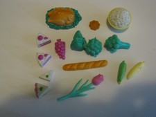 Vintage Mixed FOOD Lot Pretend Play Kitchen Toys Groceries CAKE TURKEY CORN