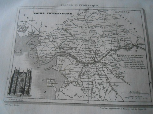 1835 Le Dpt de la Loire Inférieure - 1 Carte 6 Gravures + texte 16 pages - Picture 3 of 3
