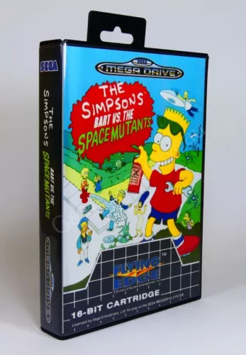 SEGA SMD Mega Drive Storage Case - Simpsons Bart vs The Space Mutants - NO GAME