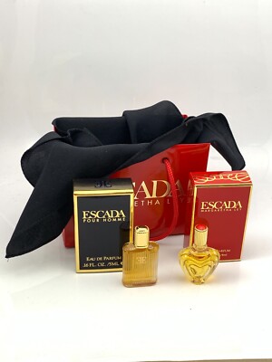 ESCADA Margaretha Ley & Pour Homme Duftminiaturen je EdP 4 ml mit Seidentuch