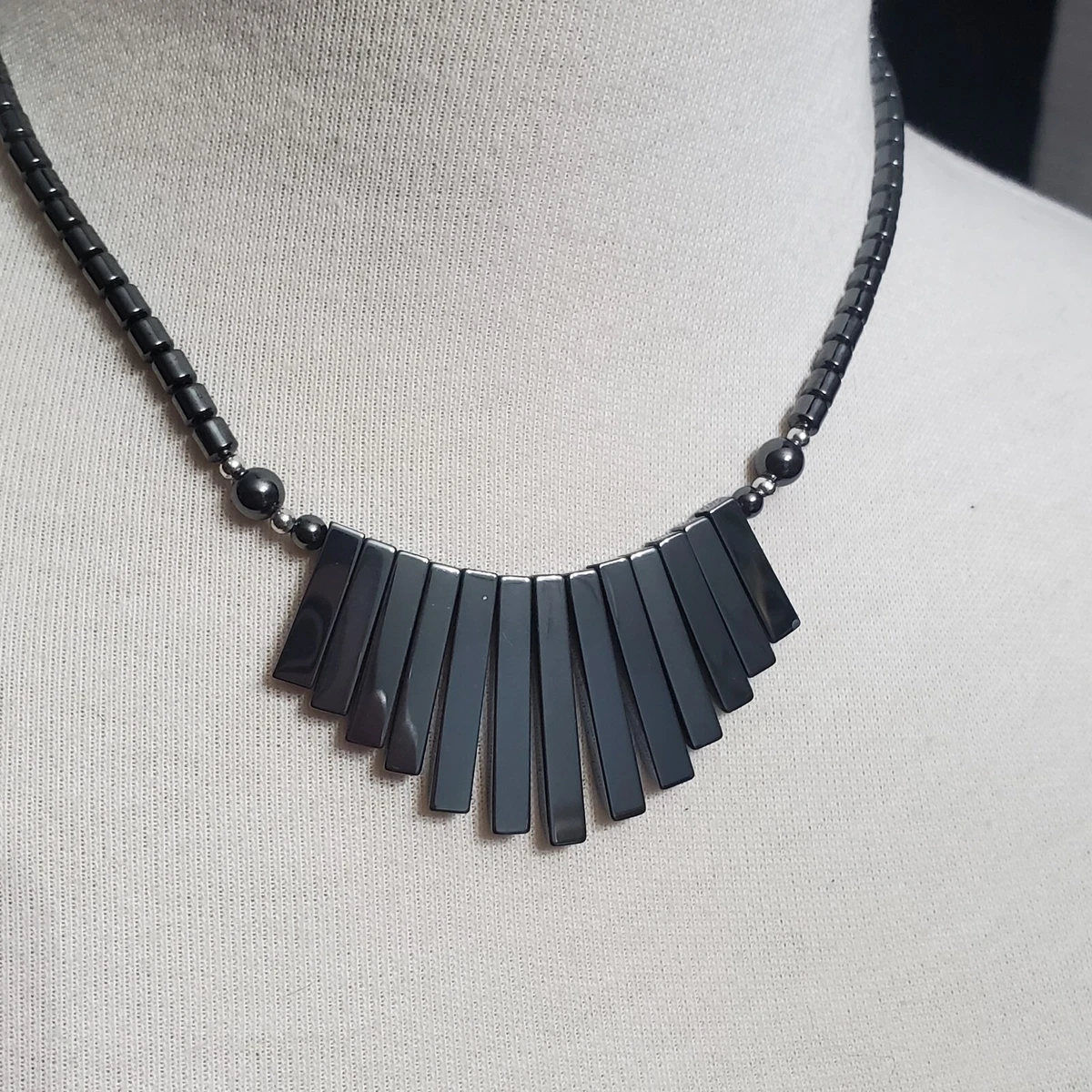 Hematite jewelry hotsell necklace