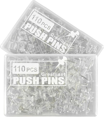 220 Pcs Push Pins Tacks, Thumb Tacks, Push Pins for Bulletin Board, Thumb Tacks