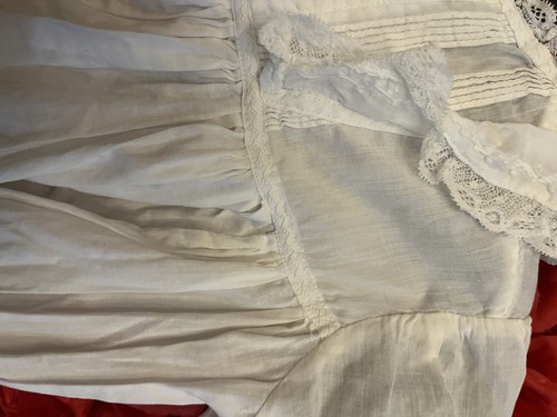 Antique Christening Gown For French Or German Bisque doll baby - Picture 9 of 13