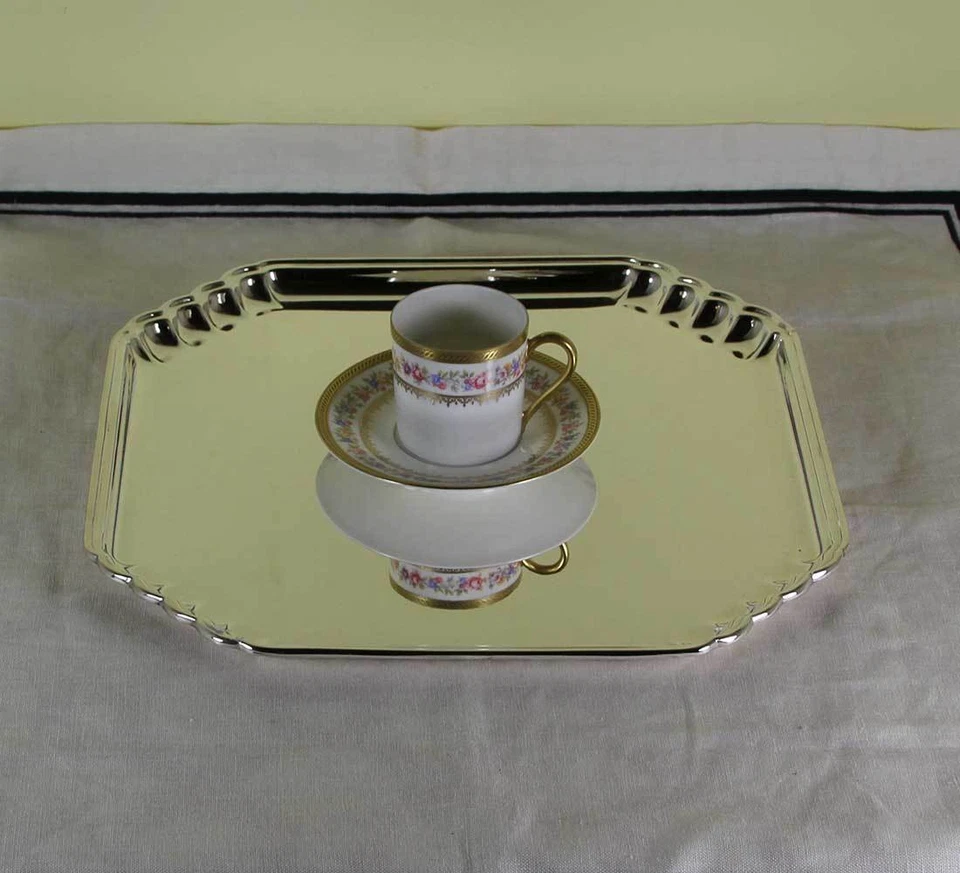 Salvador cuadrado plateado, esquinas en forma de 11 pulgadas Foto 4 de 4