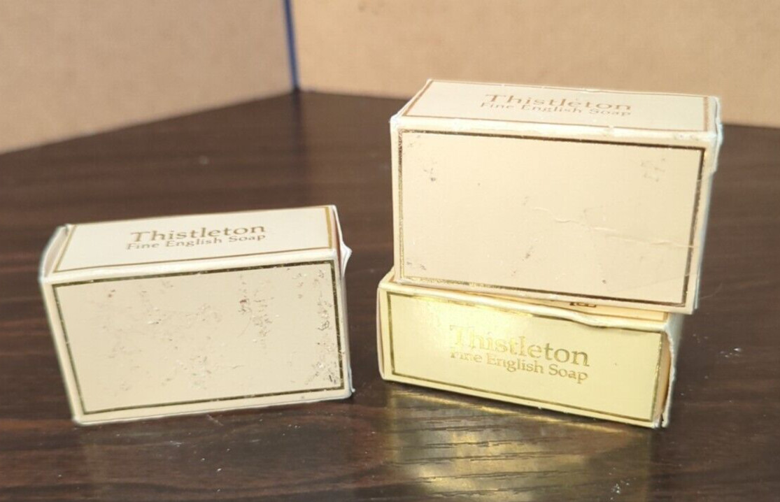 Thistleton Fine English Soap, Travel size, Set of 3, Guest bath, GrandMi