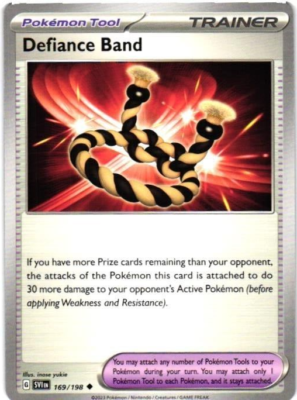 2023 POKEMON TCG SCARLET & VIOLET TRAINER DEFIANCE BAND 169/198