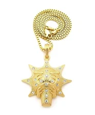 New Glo Gang Hip Hop Pendant &2mm/24" Box Chain Necklace MSP413BX
