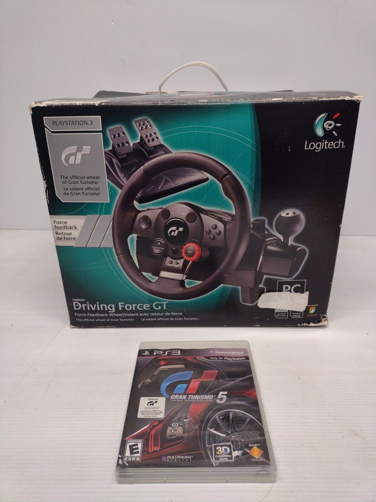 volante Drive Force GT 900º Force Feed-Back logitech PS3/PC