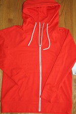 Lucy Womens Misses Rosebud Orange Everyday Full Zip Hoodie Sweatshirt Jacket L