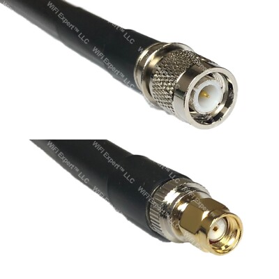 LMR400UF TNC MALE to RP-SMA MALE Coaxial RF Cable USA-Ship Lot