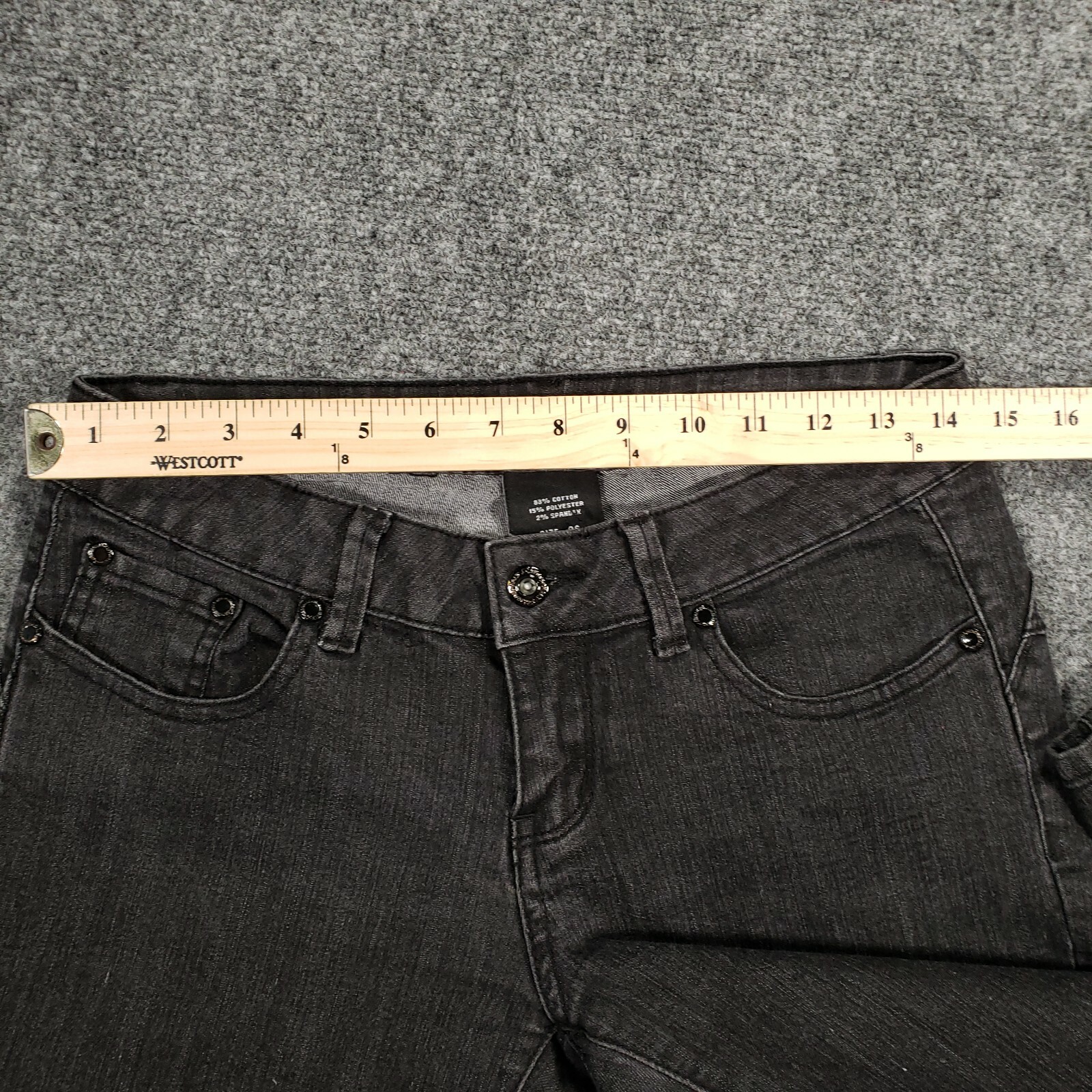 Blue Asphalt Jeans Womens 9 Short Low Rise Skinny 5Pocket Dark Wash