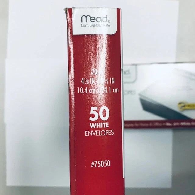 Mead Envelopes Big White No.10 4 1/8"x 9 1/2" 50 count of 4 Pack Made in USA - Image 2 of 4