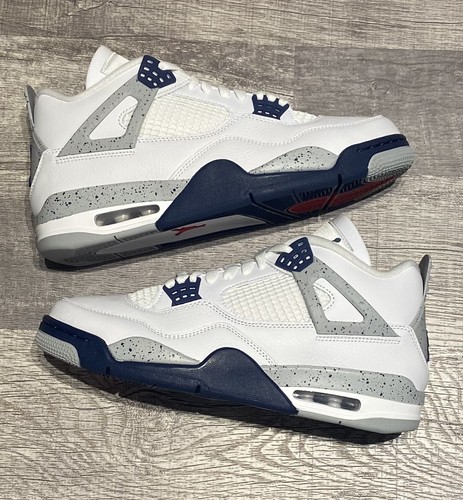 Nike Air Jordan 4 Retro Midnight Navy GS 408452-140 Size 6.5Y In Hand | eBay