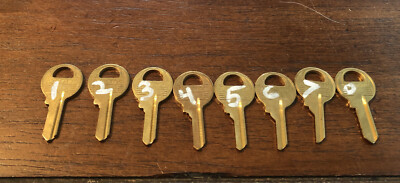 LOT OF 8 LOCKSMITH KEY  FITS MASTER BRASS