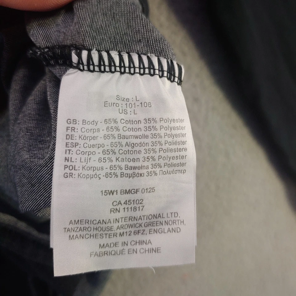 Bench 连帽衫男式大号套衫抽绳黑色棉混纺 — 第 4/4 张图片