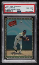 1993 Triad Whataburger Recollections Nolan Ryan (5000th Strikeout) PSA 8 HOF