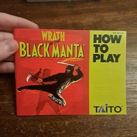Wrath Of The Black Manta (Nintendo NES) Complete W/ Poster - Tested - Authentic