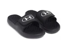 NEW MENS UNDER ARMOUR BLACK IGNITE PRO 8 SANDAL SLIDES SIZE 11 12