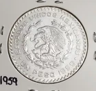 Photo of a 1959 Mexico Un Peso Silver from an eBay listing that sold on Jun 27, 2026