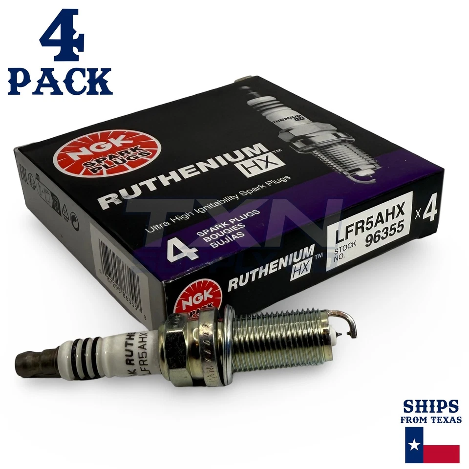 4 Pack NGK Ruthenium HX Spark Plugs 2011-2013 for Kia Forte L4 2.4L - Image 2 of 3