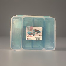 Sterilite Divided Case Blue/Clear Plastic Lid...