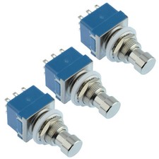 3 x On- on Momentary Foot Switch 3PDT Guitar Effects Pedal Stomp Box