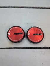 Used Rays Gram Lights 57fxx Center Cap Wc57fxxs - Red 2 Pieces Used Rays Gram Lights 57fxx Center Cap Wc57fxxs - Red 2 Pieces