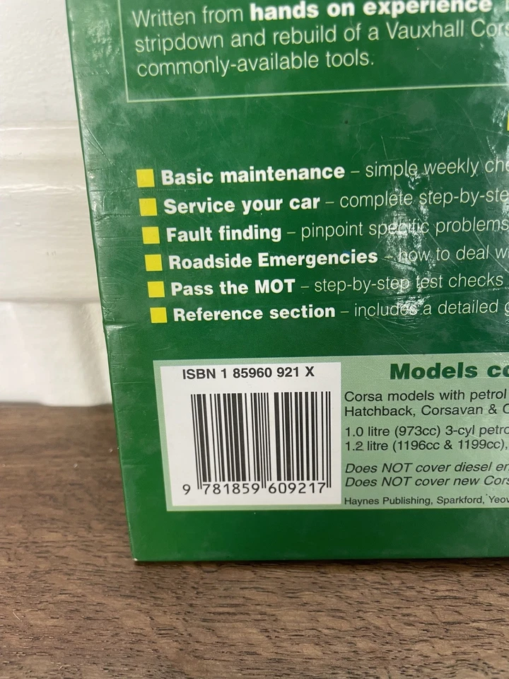 USED Haynes Manual 3921 - Vauxhall/Opel Corsa 1997 to 2000 Petrol (P to X Reg) - Image 4 of 4