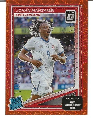 2025-26 Donruss Optic FIFA World Cup JOHAN MANZAMBI Orange Velocity /199 #250