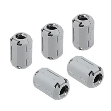 13mm Ferrite Cores Ring Clip-On RFI EMI Noise Suppression Cable Clip,Grey 5Pcs