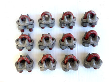 Twelve Crosby 3/8” Wire Rope Clips Used– Drop Forged Cable Clamps Galvanized USA