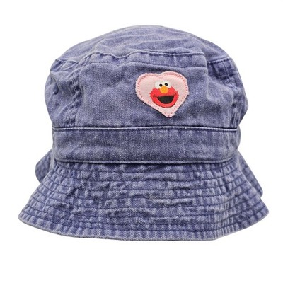 Elmo Sesame Place Heart Bucket Hat Blue Denim SeaWorld Busch