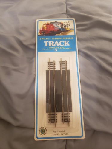 Vintage Bachmann 54-7520 Spur N 5" gerades Re-Railer Gleis - NOS, NEU in Verpackung | Zustand: New