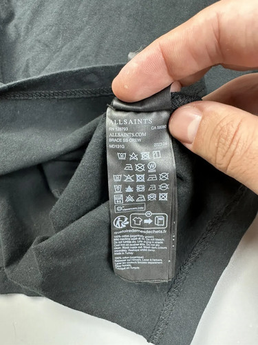 Basic Solid Black Tee AllSaints Medium Damen M - Bild 3 von 4