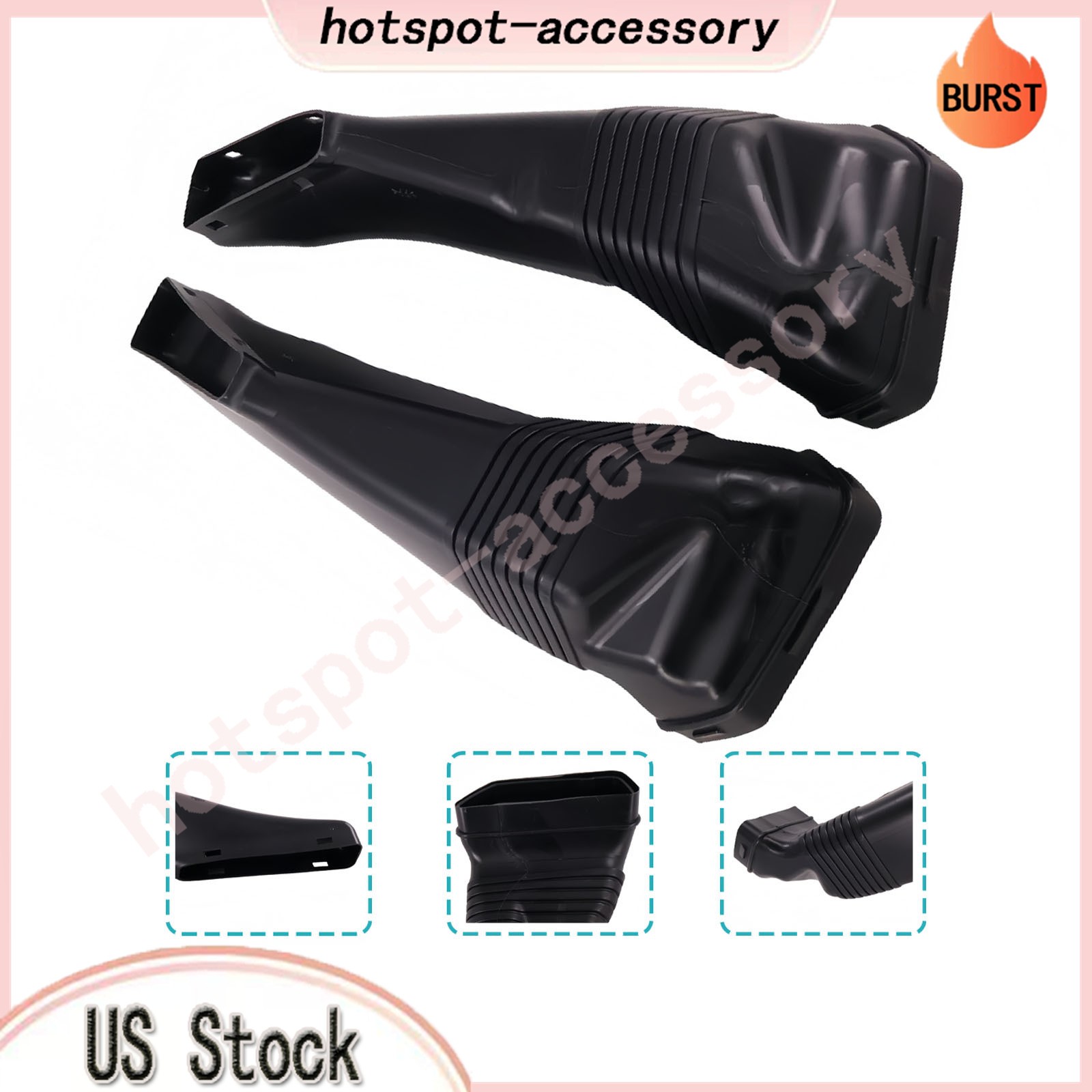 2x Intake Air Duct Pipe For Bentley Gt GTC Flying Spur 3W0129531 3W0129532