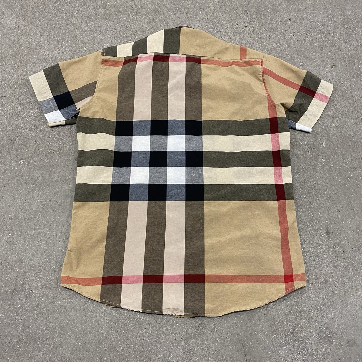Burberry London Check Short Sleeve Button Down Shirt Classic Nova