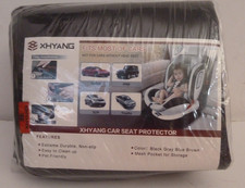2 Pack Car Seat Protector for Child or Pet / Anti Slip w Mesh Pockets