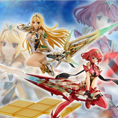 27cm Xenoblade Chronicles 2 Mythra Pyra PVC Action Figure Anime Statue No box