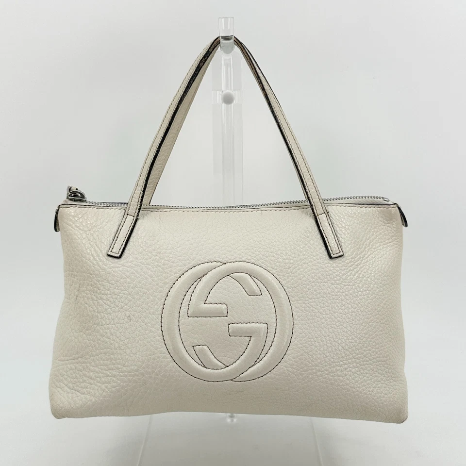 GUCCI Soho Interlocking GG Mini Handbag 340618 Off-White Leather  [Video Try-on] - Image 4 of 4