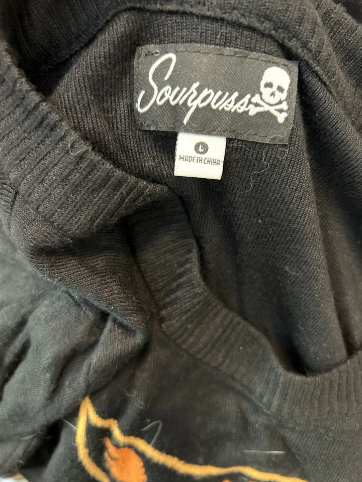 Suéter Sourpuss Gato Negro Retro Pinup Gótico Rockabilly Estilo Vintage Talla L Suave Foto 4 de 4