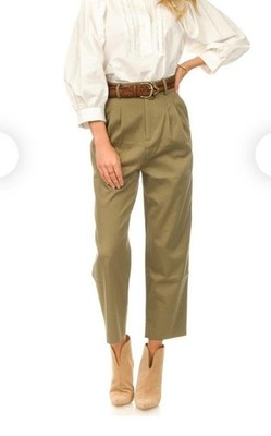 Women Ba&sh Trousers Khaki Cotton 34 / XS / 42