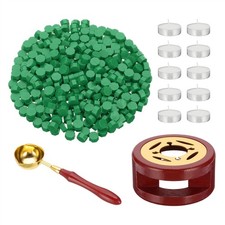 Wax Seal Kit, 360 Pcs Wax Beads Stamp Seal Kit, Grass Green