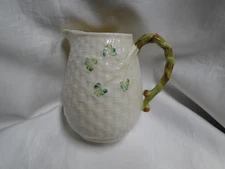 Belleek Shamrock, Ireland: Jug / Pitcher, 16 oz, 4 3/8" Tall