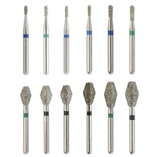Dental Diamond Bur Barrel Pear FG Medium Coarse High Speed 830 811 Friction Grip