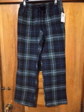 Old Navy Unisex Flannel Pajama Pants Green/Blue Plaid Small. NWT