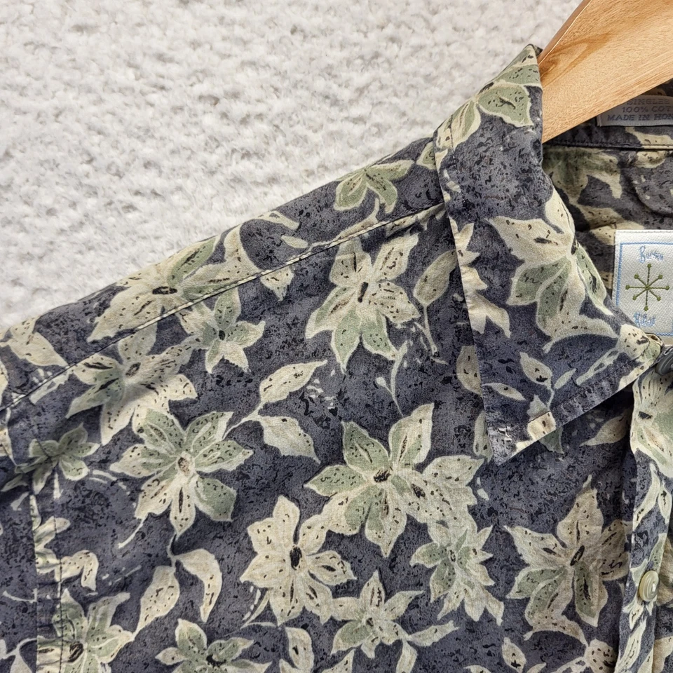 Vintage Burma Bibas Hawaiian Shirt Mens Medium Button Up 60 Singles Cotton Lawn - Image 3 of 4