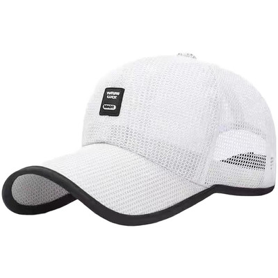 Extended Visor Baseball Cap für Herren Damen Atmungsaktiv Mesh UV Sonnenschutz