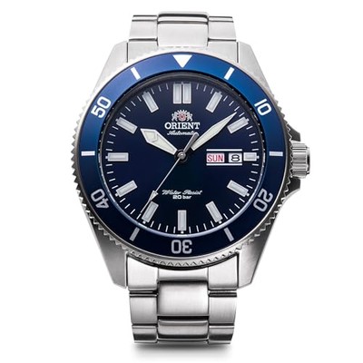 ORIENT MAKO Uhr Mechanisch Automatik Taucheruhr RN-AA0007L Herren Navy NEU