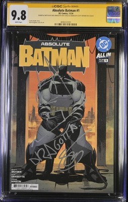 Absolute Batman #1 CGC 9.8 1st Print SS Nick Dragotta & Scott Snyder 