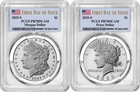 2025-S (PR70) Proof Morgan & Peace Silver Dollar (2 Coin Set) FDOI PCGS Presale